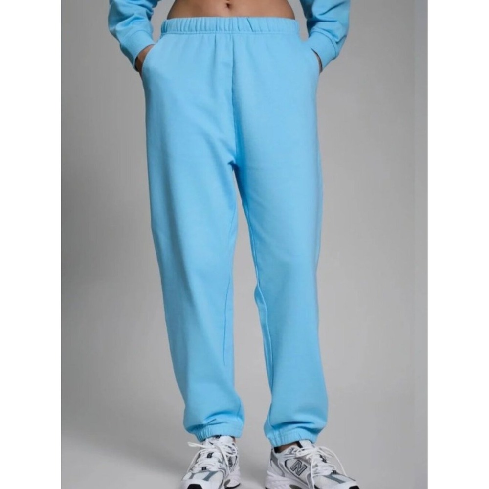 YEAR‎ OF OURS Size XS/S Sky Blue 100% Cotton Joggers New No Tags Loungewear